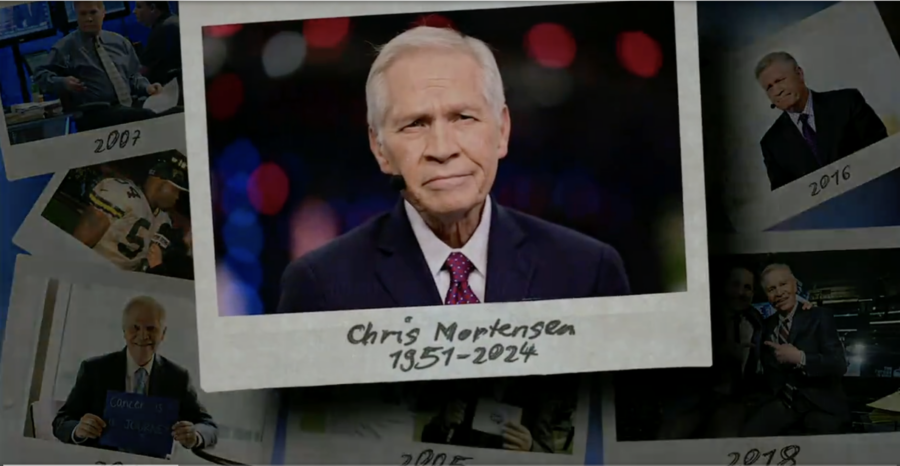 Before the draft began from Detroit on Thursday, ESPN's NFL production team remembered Mortensen, an award-winning ESPN reporter who passed away in March